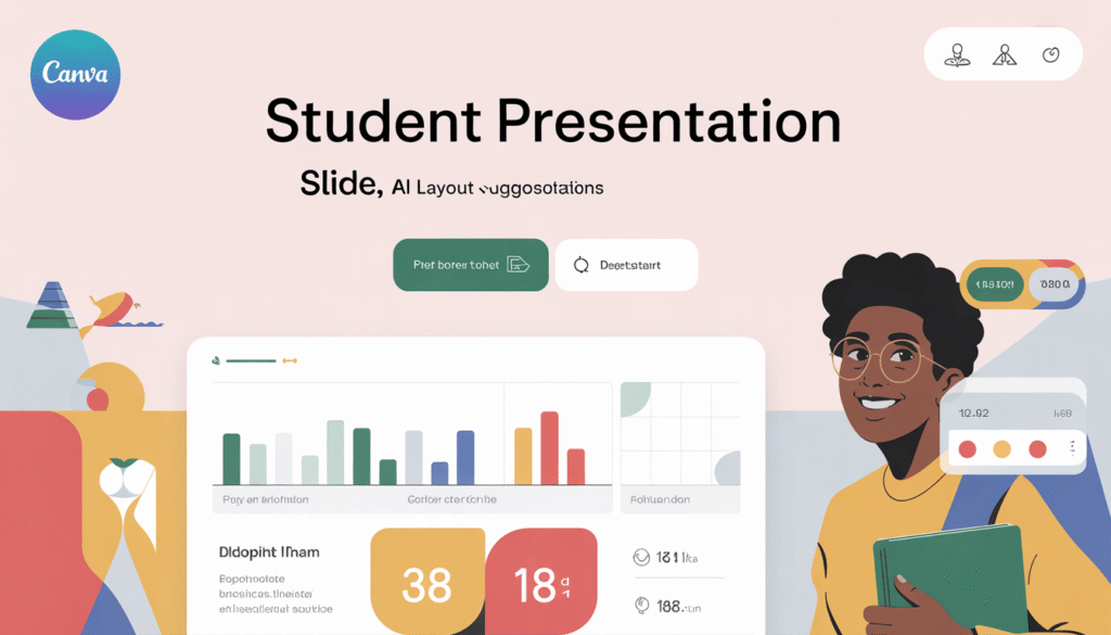 Free Canva AI design tool for students creating presentations with smart layouts