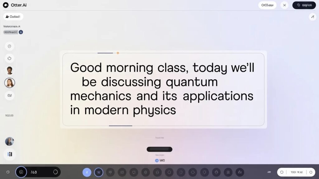 Free Otter.ai tool transcribing student lectures in real-time with live text