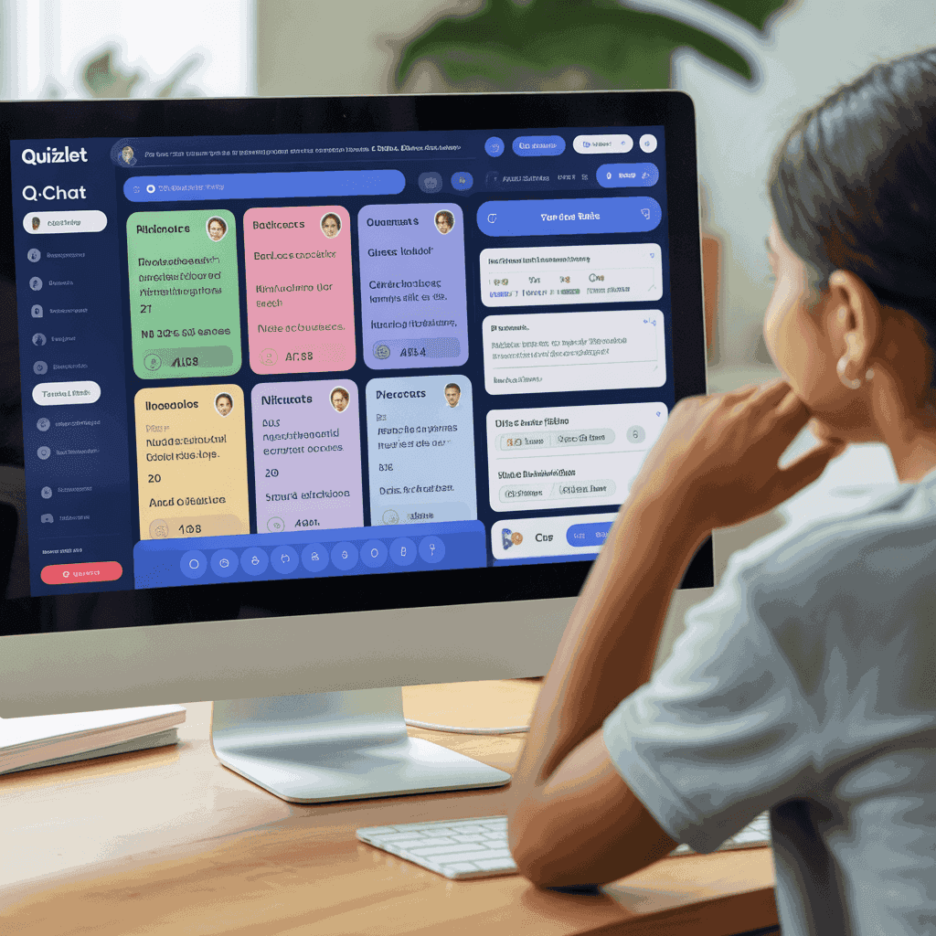 Free Quizlet Q-Chat AI tutor for students - interactive flashcard quizzes